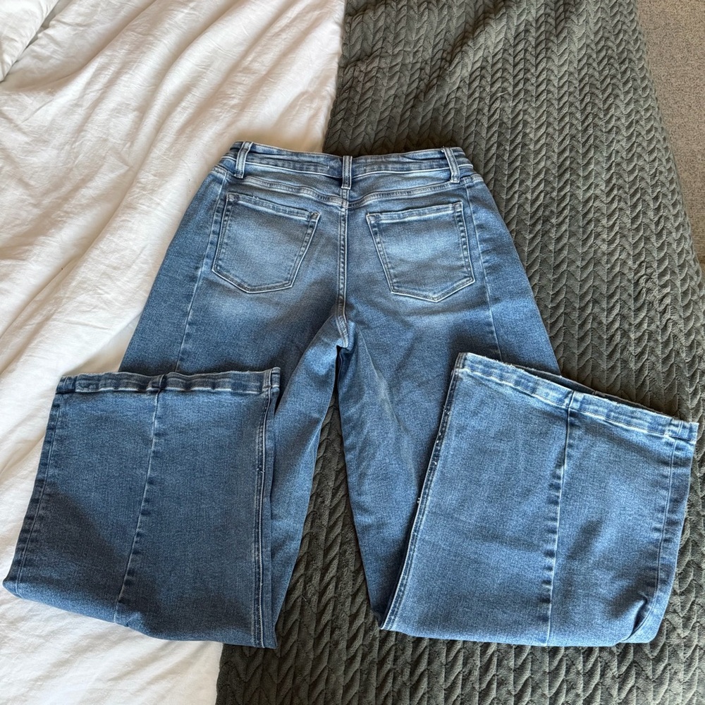 Zenana Wide Leg Side Panel Soft Stretch Jeans NWOT - Picture 11 of 13